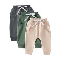 Calças de corrida Yoawdats Baby Boys Classic Fit, pacote com 3 unidades, 0-3 anos