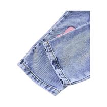Calças De Denim Com Estampa De Girassol Y2K Para Meninas, Estilo Workwear, Soltas E Com Cordão