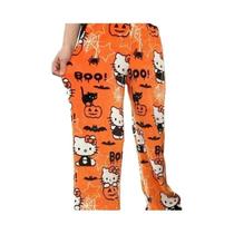 Calças De Dormir Femininas De Flanela Com Estampa Da Hello Kitty, Quentinhas Para O Outono/inverno,