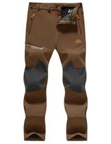 Calças de esqui MAGCOMSEN impermeáveis de inverno para homens forradas de lã