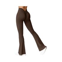 Calças De Fitness De Cintura Alta Para Mulheres, Calças Esportivas Justas Que Realçam O Bumbum, Cor