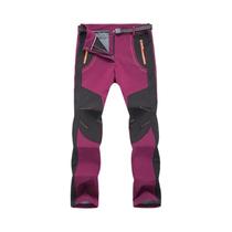 Calças De Fleece Para Caminhada Femininas De Inverno, Quentes, Impermeáveis, Soft Shell, À Prova De Calças De Fleece Para Caminhada Femininas De Inverno, Quentes, Impermeáveis, Soft Shell, À Prova De