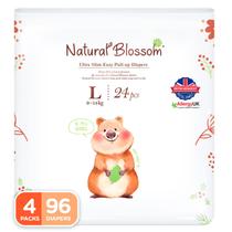 Calças de fraldas Natural Blossom Easy Pull-up 2T-3T 9-14kg 96u