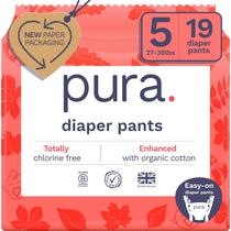 Calças de fraldas Pura Hypoallergenic, tamanho 5 (12-17 kg), 1 pacote x19