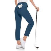 Calças de golfe M MOTEEPI Moteepi femininas, tornozelo reto, azul, XL Calças de golfe M MOTEEPI Moteepi femininas, tornozelo reto, azul, XL