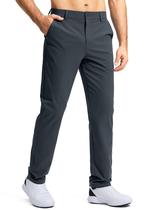 Calças de golfe Pudolla Stretch Work Dress, cinza ferro para homens