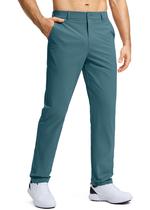 Calças de golfe, vestido de trabalho elástico Pudolla, leve, masculino, azul