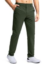Calças de golfe, vestido elástico Pudolla para homens Work 34 Army Green