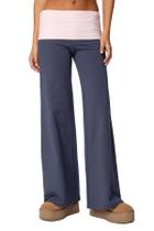 Calças de ioga Aopwsrlyi femininas, elásticas, cintura baixa, perna larga, azul, rosa Calças de ioga Aopwsrlyi femininas, elásticas, cintura baixa, perna larga, azul, rosa