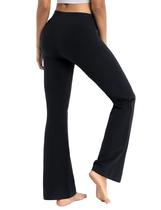 Calças de ioga BUBBLELIME Bootcut de algodão básico com bolso