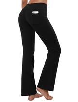 Calças de ioga BUBBLELIME Bootcut Tummy Control com bolsos traseiros