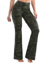 Calças de ioga BUBBLELIME, cintura alta, bota, poliéster, verde, XL Calças de ioga BUBBLELIME, cintura alta, bota, poliéster, verde, XL