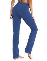 Calças de ioga BUBBLELIME Straight Leg Tummy Control, azul púrpura