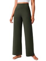 Calças de ioga CRZ YOGA Butterlift de cintura alta e perna larga Olive M