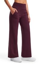 Calças de ioga Libin Wide Leg 29 cm de cintura alta para mulheres Burgundy XS Calças de ioga Libin Wide Leg 29 cm de cintura alta para mulheres Burgundy XS