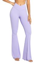 Calças de ioga Sunzel Flare Crossover Lavender Small Calças de ioga Sunzel Flare Crossover Lavender Small