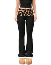 Calças de ioga TELUPDI Flare High Waisted Bootcut, conjunto de 3 peças para mulheres Calças de ioga TELUPDI Flare High Waisted Bootcut, conjunto de 3 peças para mulheres