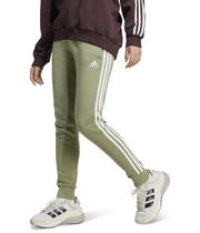 Calças de lã adidas Essentials de 3 listras para mulheres, tenda verde