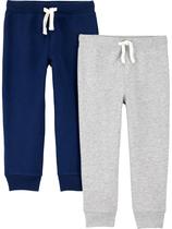 Calças de lã Simple Joys by Carter's Boys, pacote com 2 unidades, 5T, cinza/azul marinho