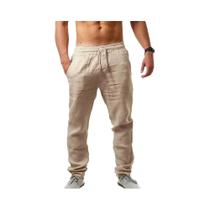 Calças de Linho Masculinas para Verão - Respiráveis, Soltas e Estilo Streetwear