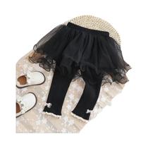 Calças De Malha Para Meninas, Conjunto Versátil De Duas Peças Para Primavera E Outono, Leggings Da