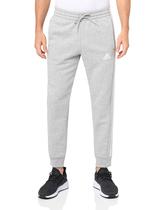 Calças de moletom Adidas Essentials Fleece 3 listras masculinas cinza Calças de moletom Adidas Essentials Fleece 3 listras masculinas cinza