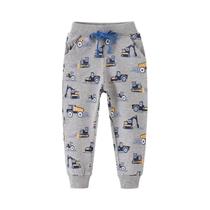 Calças De Moletom Bordadas Com Escavadeira Para Meninos Outono/Inverno - Moda Infantil E Roupa Para Calças De Moletom Bordadas Com Escavadeira Para Meninos Outono/Inverno - Moda Infantil E Roupa Para