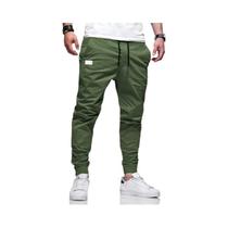 Calças De Moletom Casuais Masculinas Jogger Cargo Harem Com Múltiplos Bolsos