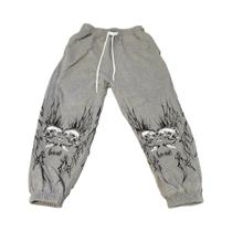 Calças De Moletom Estampadas Em 3D Com Grafite De Caveira Dupla Gótica E Espinhos, Estilo Streetwear