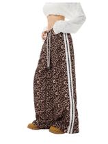 Calças de moletom MakeMechic com estampa de leopardo e cintura elástica feminina Calças de moletom MakeMechic com estampa de leopardo e cintura elástica feminina