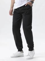 Calças De Moletom Masculinas De Fleece Para Outono Inverno Com Cintura Elástica Joggers Largas