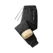 Calças De Moletom Masculinas De Inverno Com Forro De Pelúcia, Grossas, Quentes, Impermeáveis, À