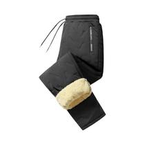 Calças De Moletom Masculinas De Inverno Quentes Com Forro De Lã De Cordeiro Grosso E À Prova De