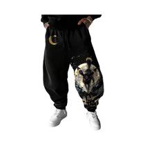 Calças De Moletom Masculinas Pintadas À Mão Pokémon Umbreon Soltas Casuais Hip-hop Com Cordão Outono