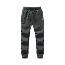 Calças De Moletom Masculinas plus Size De Inverno, Grossas E Quentes, Com Forro De Lã, Bolsos Com