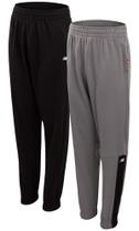 Calças de moletom New Balance Boys, pacote com 2 unidades, tamanho 10 a 12 Gunmetal/Black Calças de moletom New Balance Boys, pacote com 2 unidades, tamanho 10 a 12 Gunmetal/Black