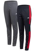 Calças de moletom New Balance Boys, pacote com 2 unidades, tricot jogger, tamanho 10-12 Calças de moletom New Balance Boys, pacote com 2 unidades, tricot jogger, tamanho 10-12