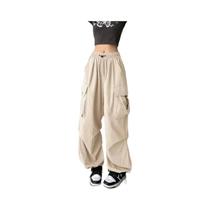 Calças de Moletom Oversize Femininas Y2K - Cintura Baixa, Cordão e Perna Larga Calças de Moletom Oversize Femininas Y2K - Cintura Baixa, Cordão e Perna Larga