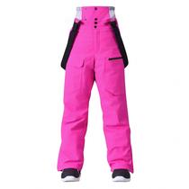 Calças de neve GS SNOWING femininas largas de esqui rosa impermeáveis Calças de neve GS SNOWING femininas largas de esqui rosa impermeáveis