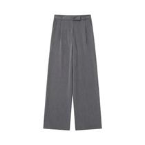 Calças de Perna Reta de Cintura Alta Vintage para Mulheres - Com Zíper Frontal