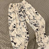 Calças De Pijama Femininas Com Estampa De Gato Cartoon, Soltas E Casuais Para Estudantes Calças De Pijama Femininas Com Estampa De Gato Cartoon, Soltas E Casuais Para Estudantes