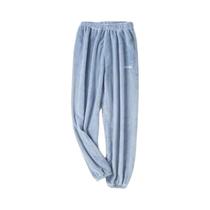 Calças De Pijama Femininas De Inverno Com Forro Térmico De Pelúcia, Cintura Elástica Macia, Roupa De