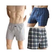 Calças De Pijama Masculinas De Algodão De Cintura Alta Tamanhos Grandes - Cuecas Boxer E Calças De