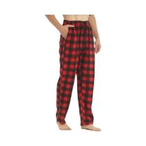 Calças De Pijama Masculinas De Flanela Xadrez Com Bolsos, Confortáveis E Quentes Para Dormir