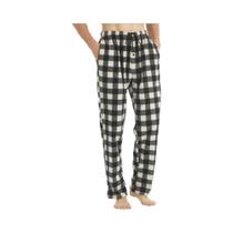 Calças De Pijama Masculinas Em Flanela Com Estampa Xadrez E Bolsos, Confortáveis E Quentes Para