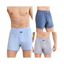 Calças De Pijama Masculinas Soltas E Confortáveis De Algodão Aro Underwear Flat Corner Para Uso