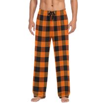 Calças de pijama Ollabaky Thanksgiving Lumber Jack Plaid para homens