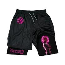Calças De Praia Respiráveis E De Secagem Rápida Estilo Hip Hop Retro Y2K Dragon Ball Super, Shorts
