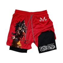 Calças De Praia Respiráveis E De Secagem Rápida Estilo Hip Hop Retro Y2K Dragon Ball Super, Shorts