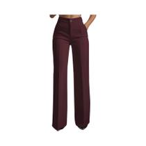 Calças De Terno Femininas De Cintura Alta Com Corte Reto E Drapeado, Estilo Simples Calças De Terno Femininas De Cintura Alta Com Corte Reto E Drapeado, Estilo Simples